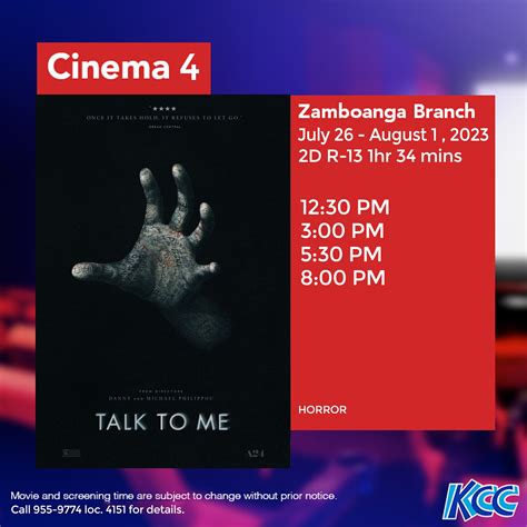 KCC Mall de Zamboanga Movie Schedule 2023.